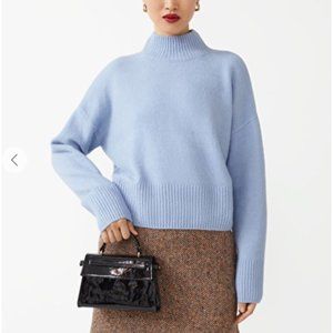 & Other Stories Cropped Mock Neck Sweater
